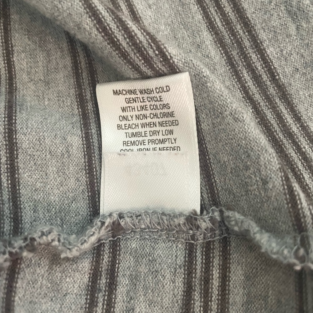 Garnet Hill Gray Striped Women's Dress - Picture 8 of 9